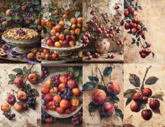 Stone Fruit Junk Journal Pages - CraftNest - Digital Crafting and Art
