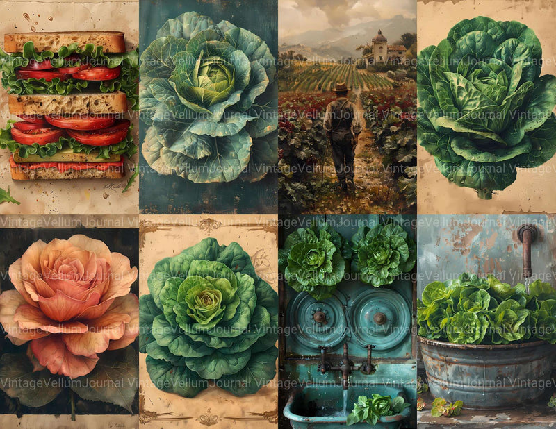 Lettuce Junk Journal Pages - CraftNest - Digital Crafting and Art