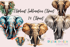 Adorable Elephant Clipart Bundle - CraftNest - Digital Crafting and Art