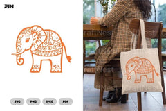 Elephant Ethnic Doodle Mandala Clipart Bundle - CraftNest - Digital Crafting and Art