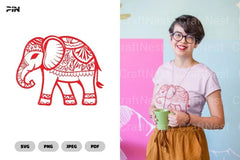 Elephant Ethnic Doodle Mandala Clipart Bundle - CraftNest - Digital Crafting and Art