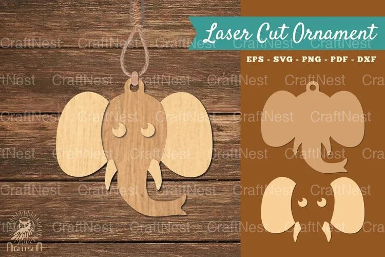 Elephant Laser Cut Ornament Clipart Bundle - CraftNest - Digital Crafting and Art