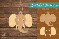 Elephant Laser Cut Ornament Clipart Bundle - CraftNest - Digital Crafting and Art