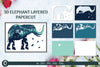 Elephant Layered Papercut 3D SVG Bundle