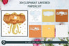 Elephant Layered Papercut 3D SVG Bundle