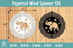 Elephant Papercut Wind Spinner Clipart Bundle - CraftNest - Digital Crafting and Art
