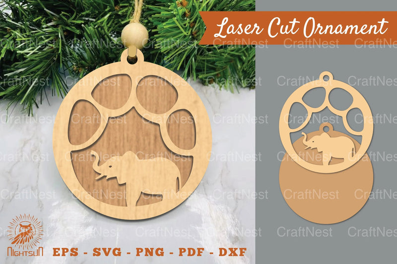 Elephant Paw Laser Cut Ornament Clipart Bundle - CraftNest - Digital Crafting and Art