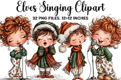 Elves Singing Clipart Bundle - CraftNest - Digital Crafting and Art