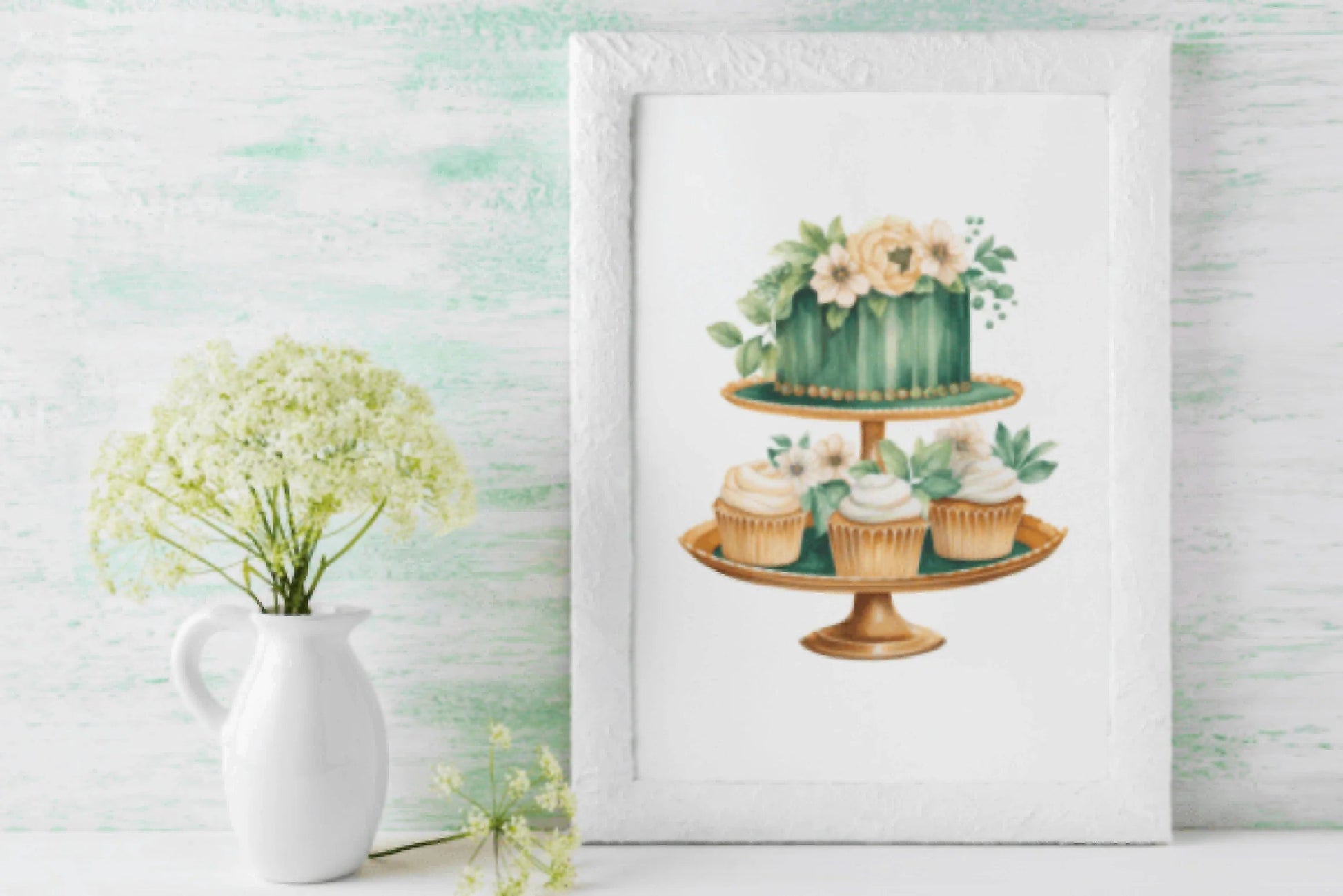 Emerald and Gold Birthday Clipart Bundle - CraftNest - Digital Crafting and Art