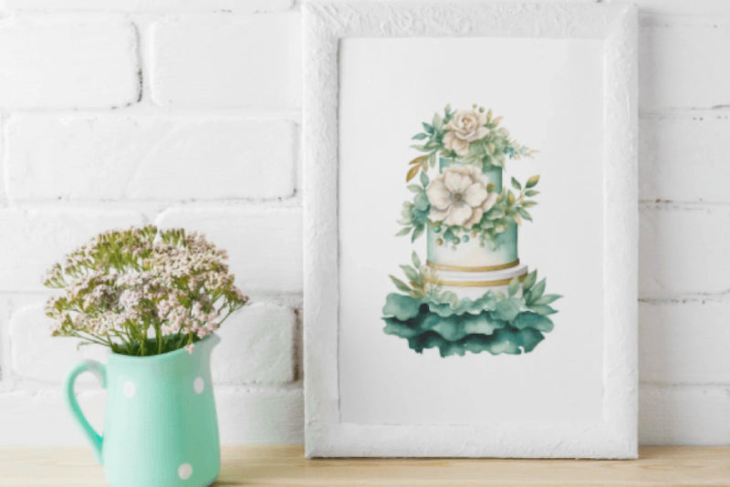Emerald and Gold Birthday Clipart Bundle - CraftNest - Digital Crafting and Art
