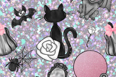 Enchanted Feline Fantasy Digital Paper - CraftNest - Digital Crafting and Art
