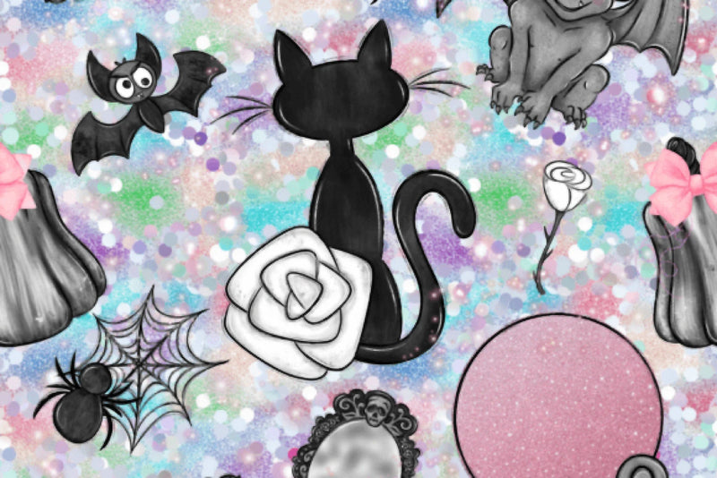 Enchanted Feline Fantasy Digital Paper - CraftNest - Digital Crafting and Art