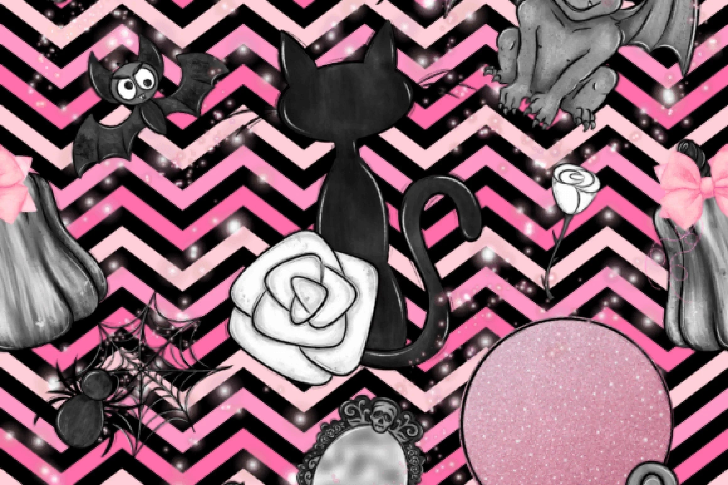 Enchanted Feline Fantasy Digital Paper - CraftNest - Digital Crafting and Art