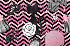 Enchanted Feline Fantasy Digital Paper - CraftNest - Digital Crafting and Art