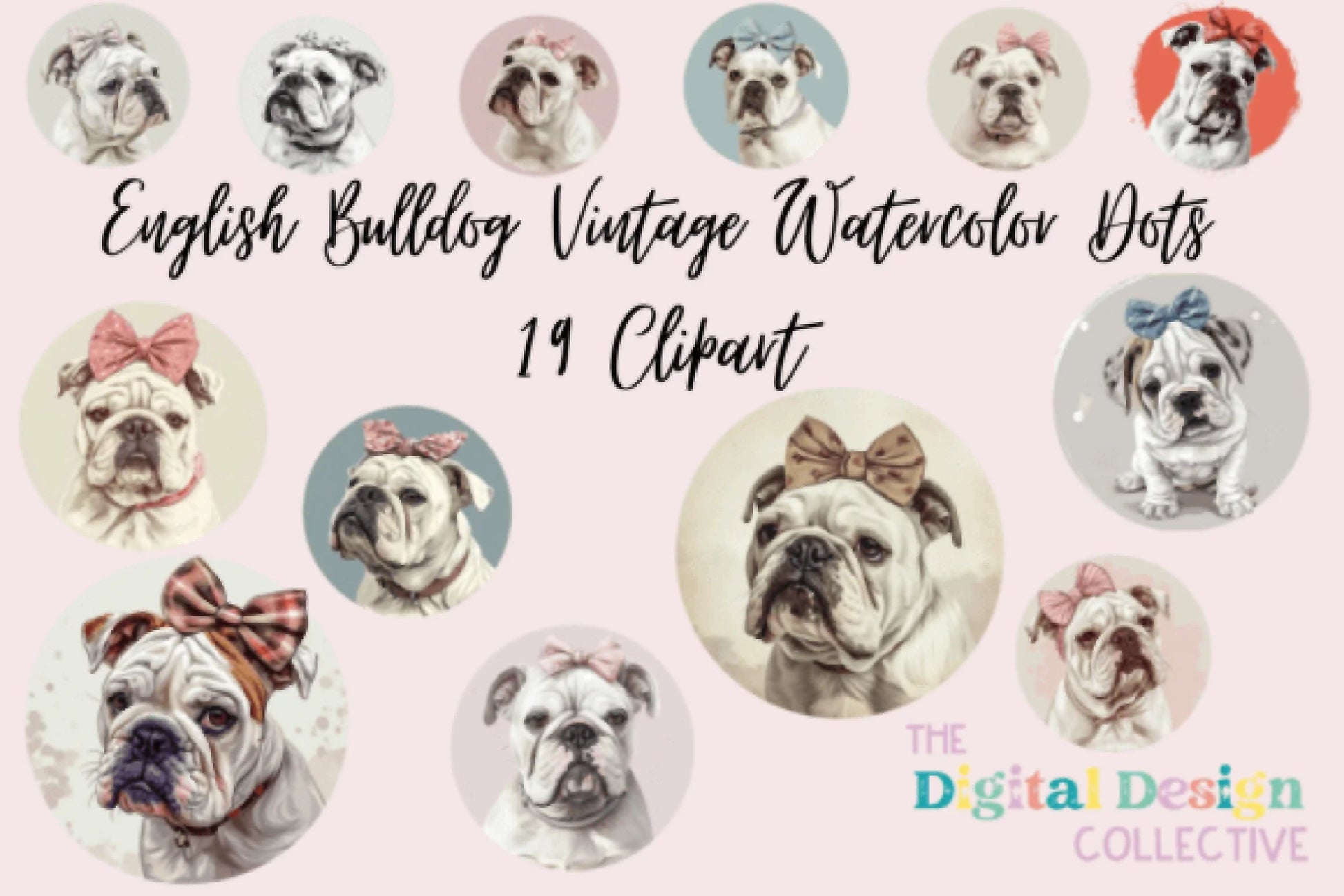 Vintage English Bulldog Art Print Bundle - CraftNest - Digital Crafting and Art