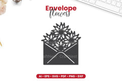 Envelope with Flowers Papercut SVG Bundle - CraftNest - Digital Crafting and Art