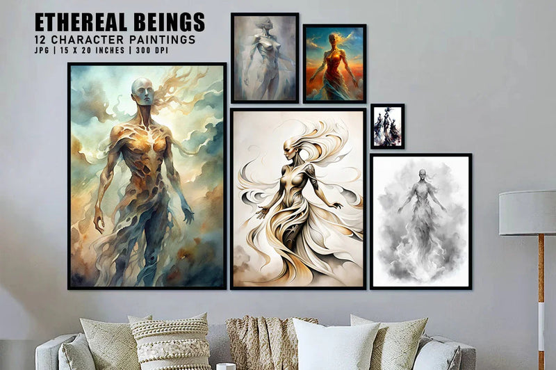 Ethereal Beings - Wall Art - CraftNest - Digital Crafting and Art