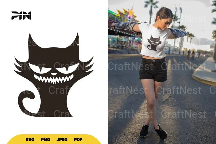 Evil Cat Halloween SVG Bundle - CraftNest - Digital Crafting and Art