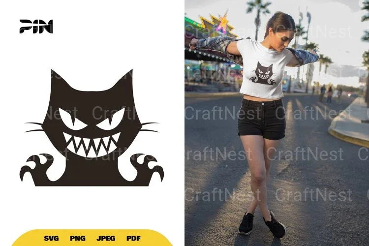 Evil Cat Halloween SVG Bundle - CraftNest - Digital Crafting and Art