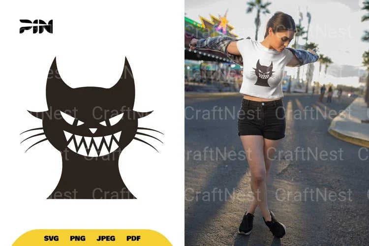 Evil Cat Halloween SVG Bundle - CraftNest - Digital Crafting and Art