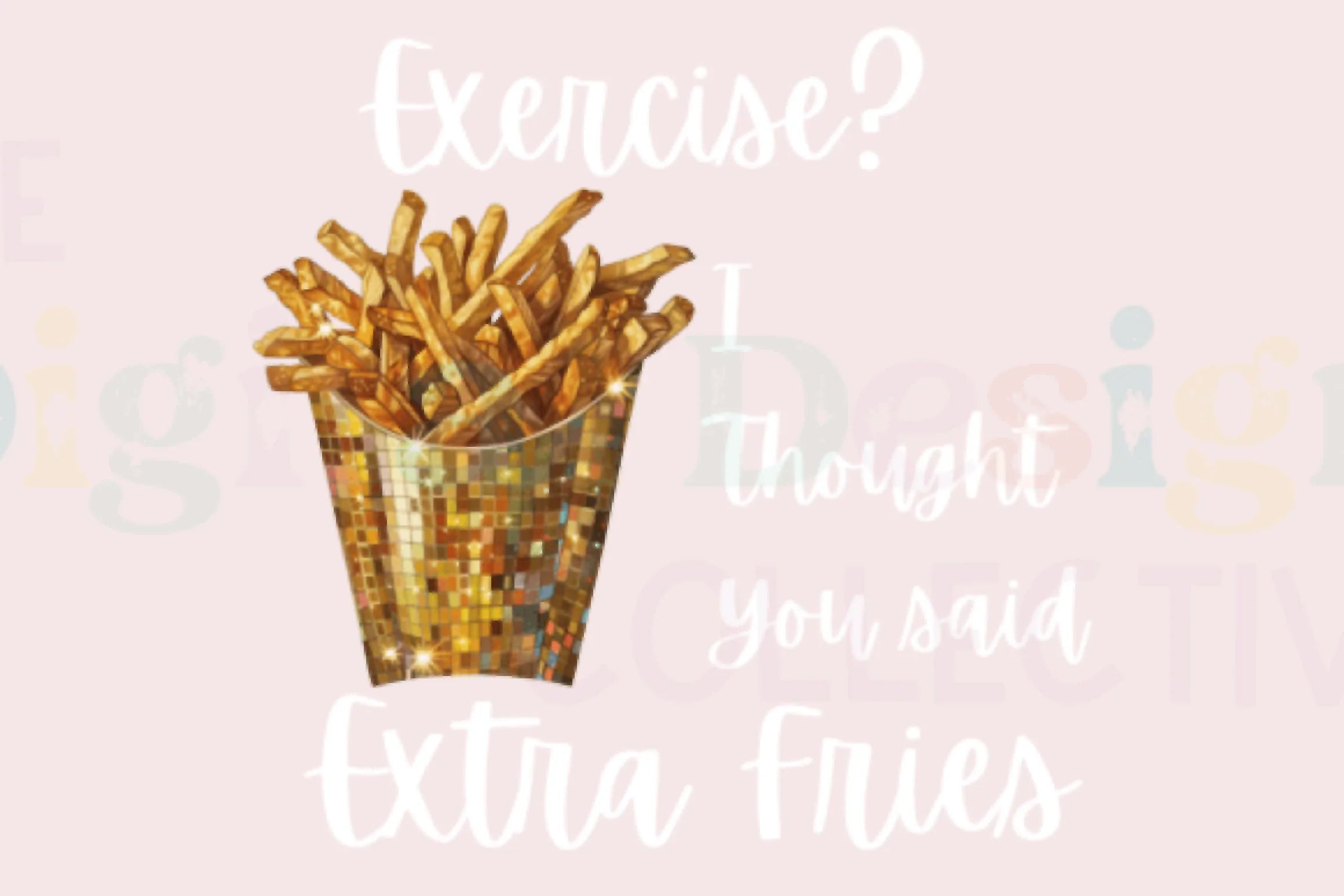 Exercise vs. Extra Fries Clipart Bundle - CraftNest - Digital Crafting and Art