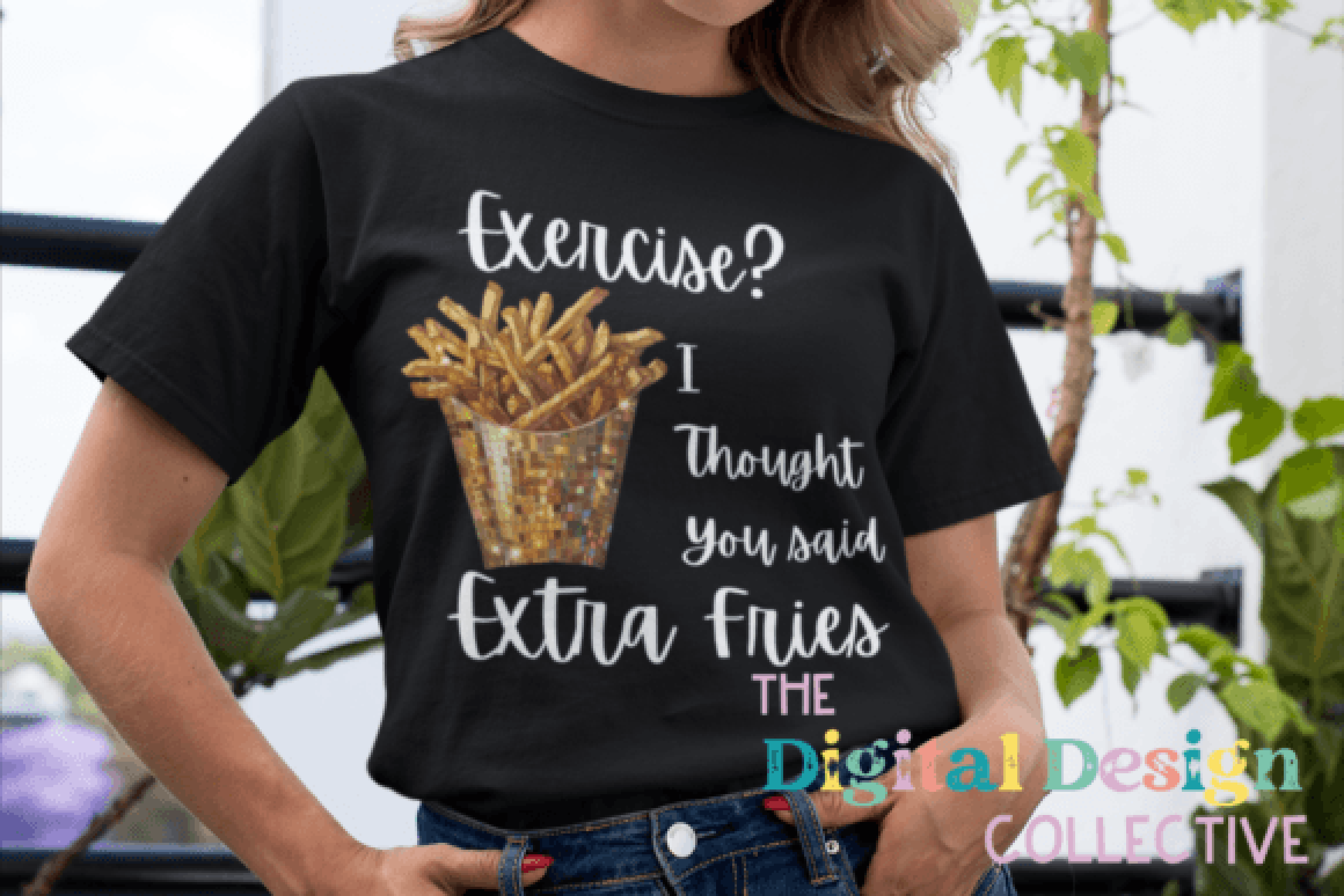 Exercise vs. Extra Fries Clipart Bundle