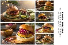 Exotic Burgers - Stock Images - CraftNest - Digital Crafting and Art