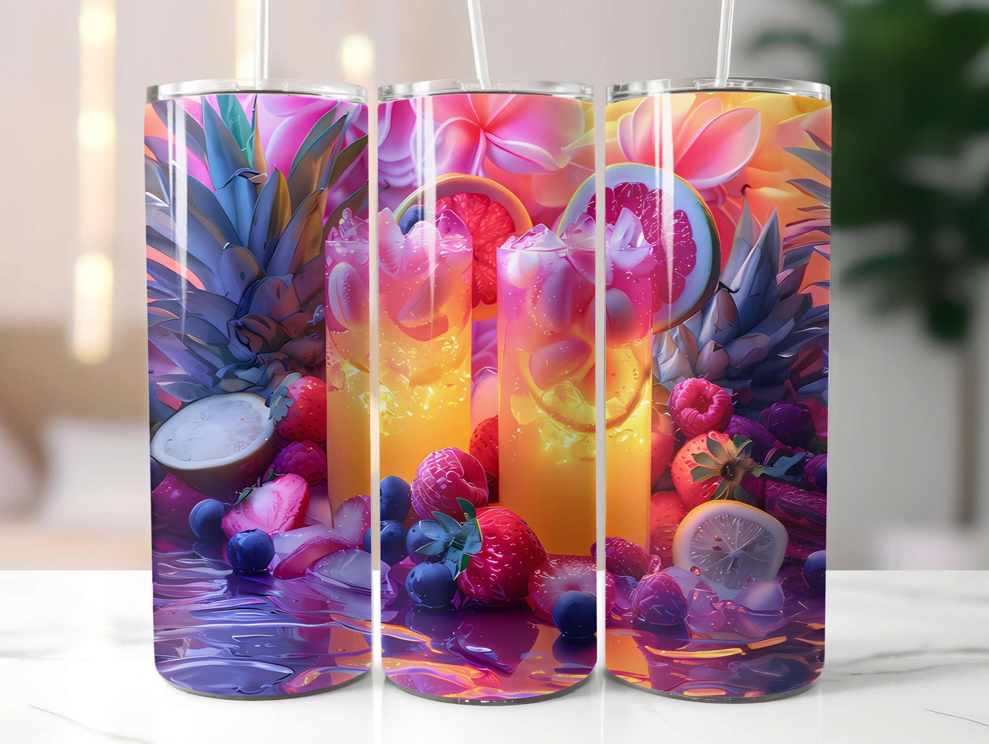 Exotic Fruit 3 Tumbler Wrap - CraftNest - Digital Crafting and Art