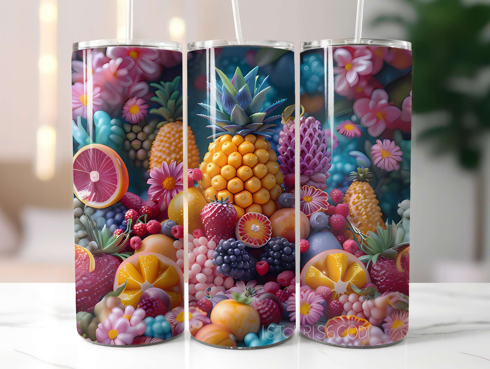 Exotic Fruit 3 Tumbler Wrap - CraftNest - Digital Crafting and Art