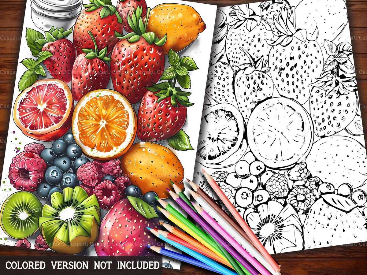 Exotic Fruit Coloring Books - CraftNest - Digital Crafting and Art