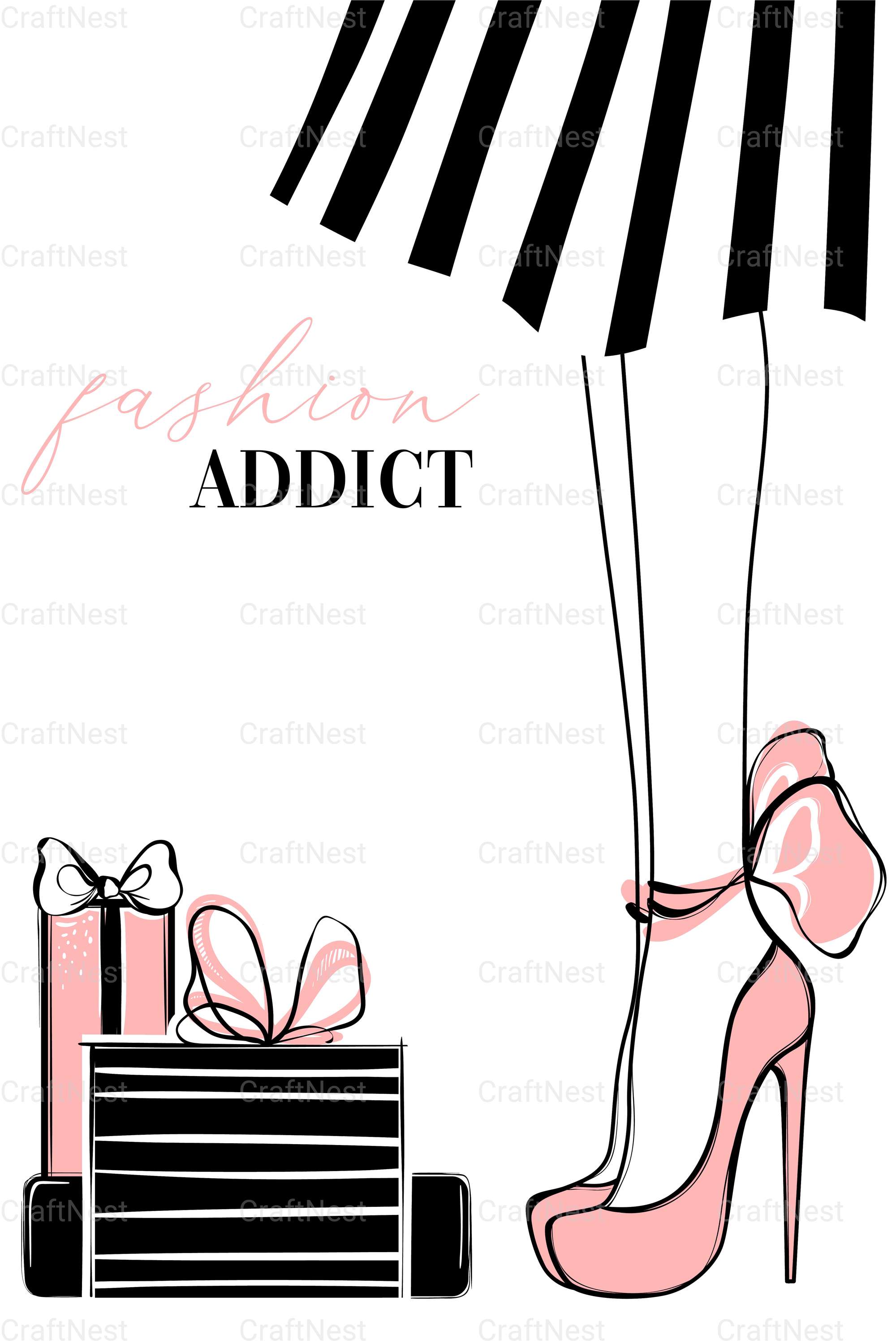 Aesthetic Fashion Wall Art Set - CraftNest - Digital Crafting and Art