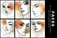 Face Line Art - Women - CraftNest - Digital Crafting and Art
