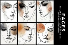 Face Line Art - Women - CraftNest - Digital Crafting and Art