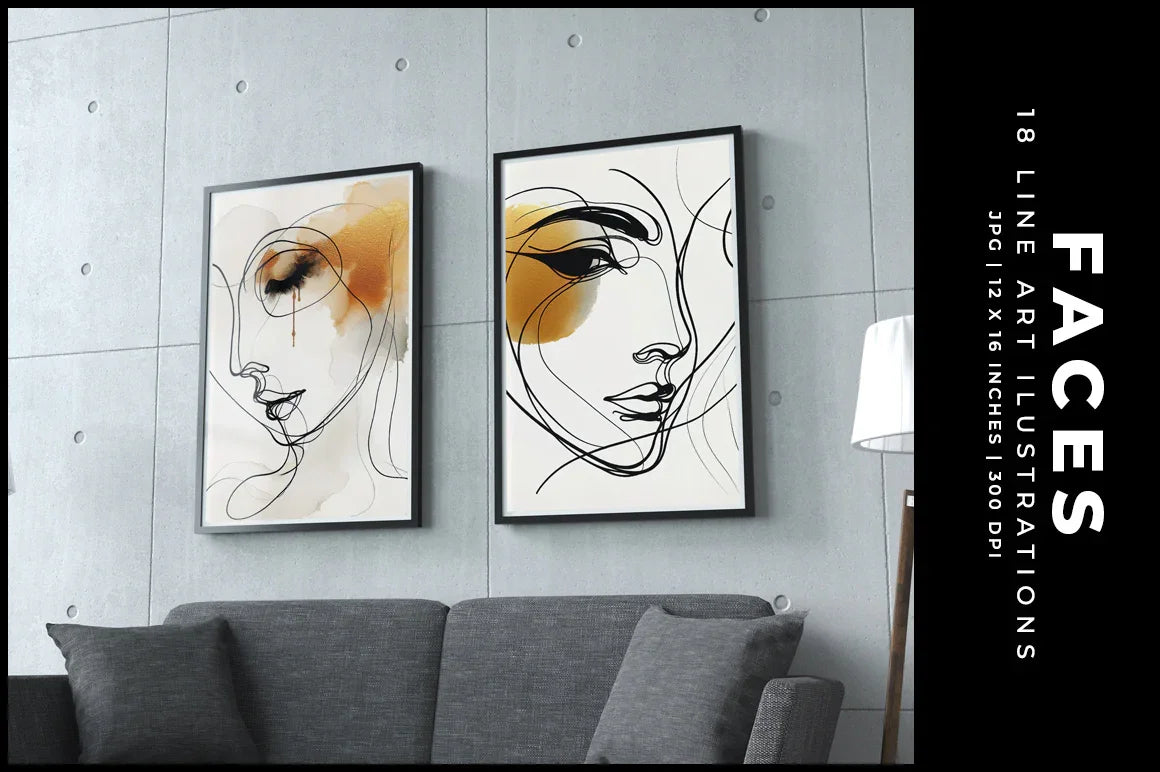 Face Line Art - Women - CraftNest - Digital Crafting and Art