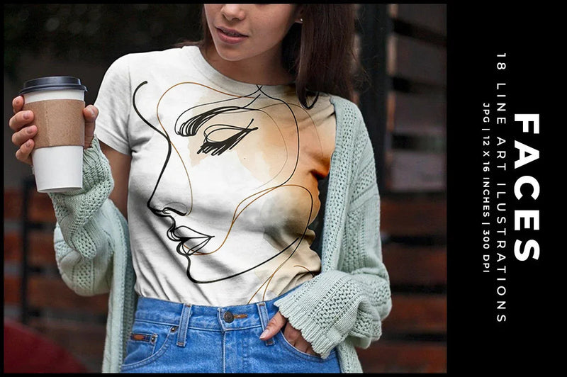 Face Line Art - Women - CraftNest - Digital Crafting and Art
