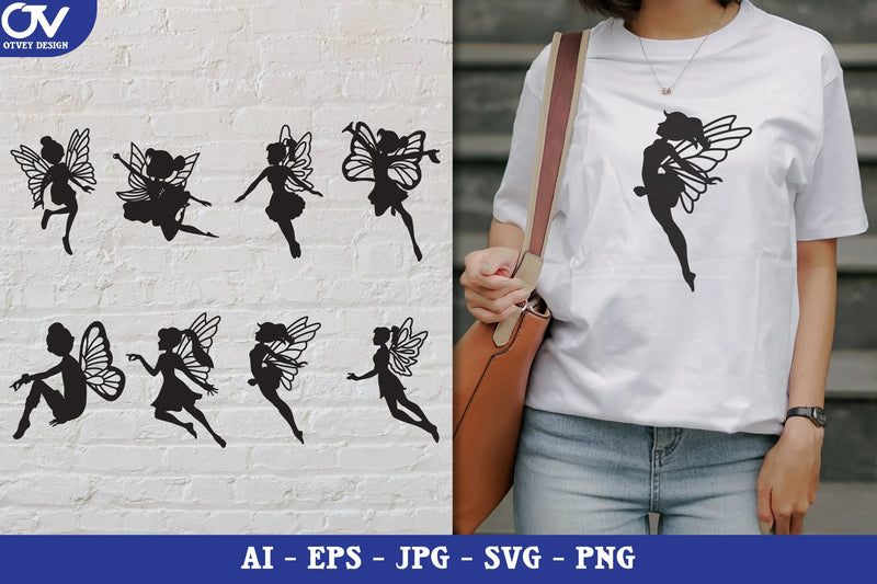 Fairy Silhouette SVG Bundle Collection - CraftNest - Digital Crafting and Art