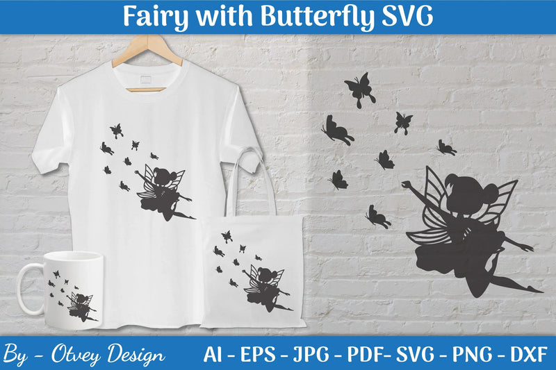 Fairy with Butterfly SVG Bundle - CraftNest - Digital Crafting and Art