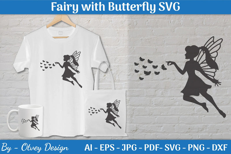 Fairy with Butterfly SVG Bundle - CraftNest - Digital Crafting and Art