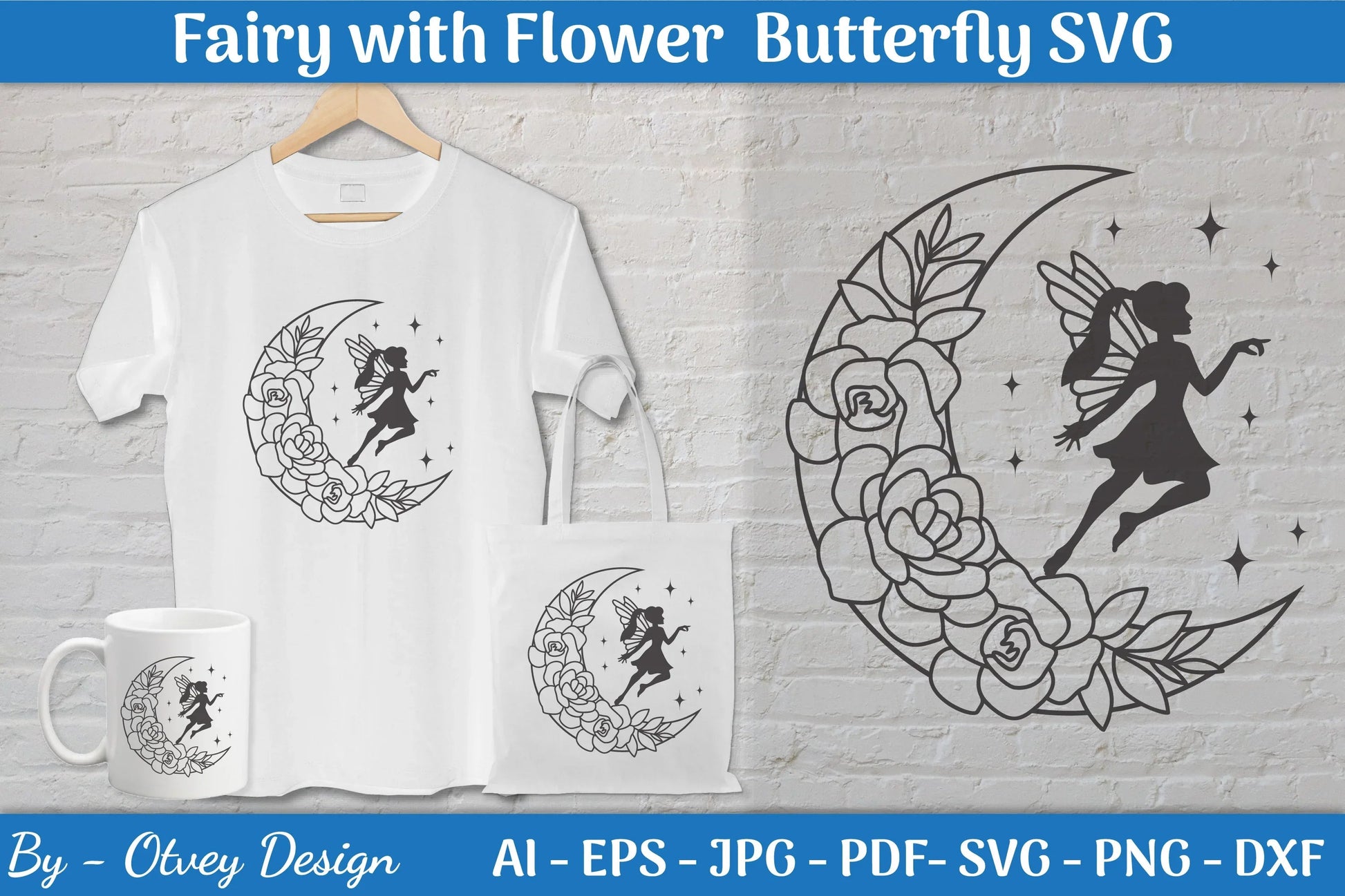 Fairy with Flower Butterfly SVG Bundle - CraftNest - Digital Crafting and Art