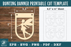 Fairy Bunting Banner Printable Clipart Bundle - CraftNest - Digital Crafting and Art