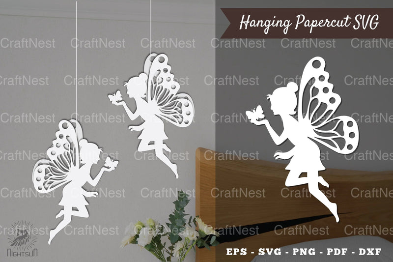 Fairy Hanging Papercut Clipart Bundle - CraftNest - Digital Crafting and Art