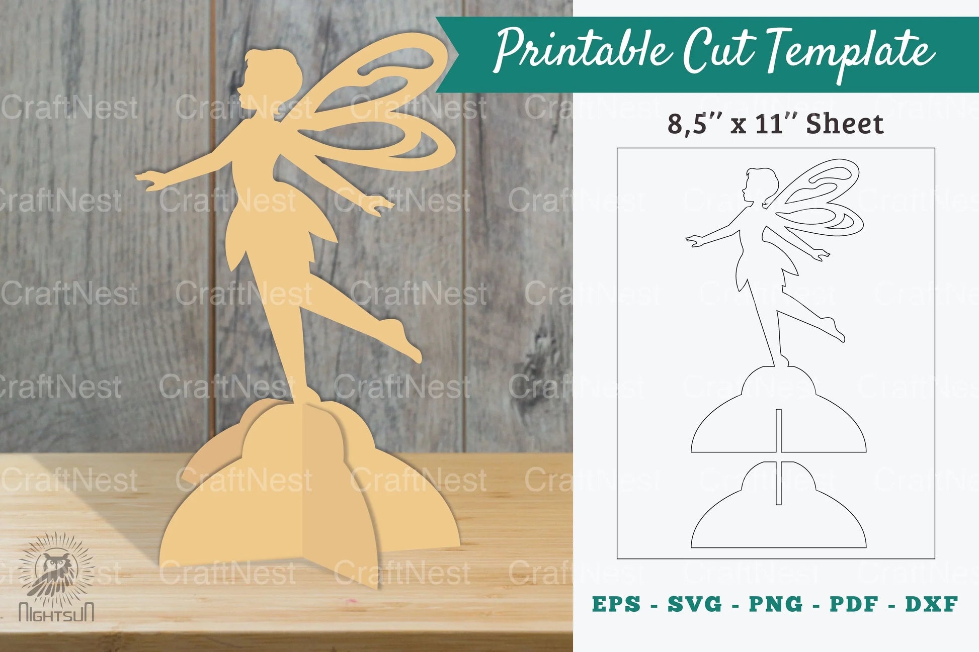 Fairy Printable Cut Template Clipart Bundle - CraftNest - Digital Crafting and Art