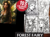 Forest Fairy Coloring Book