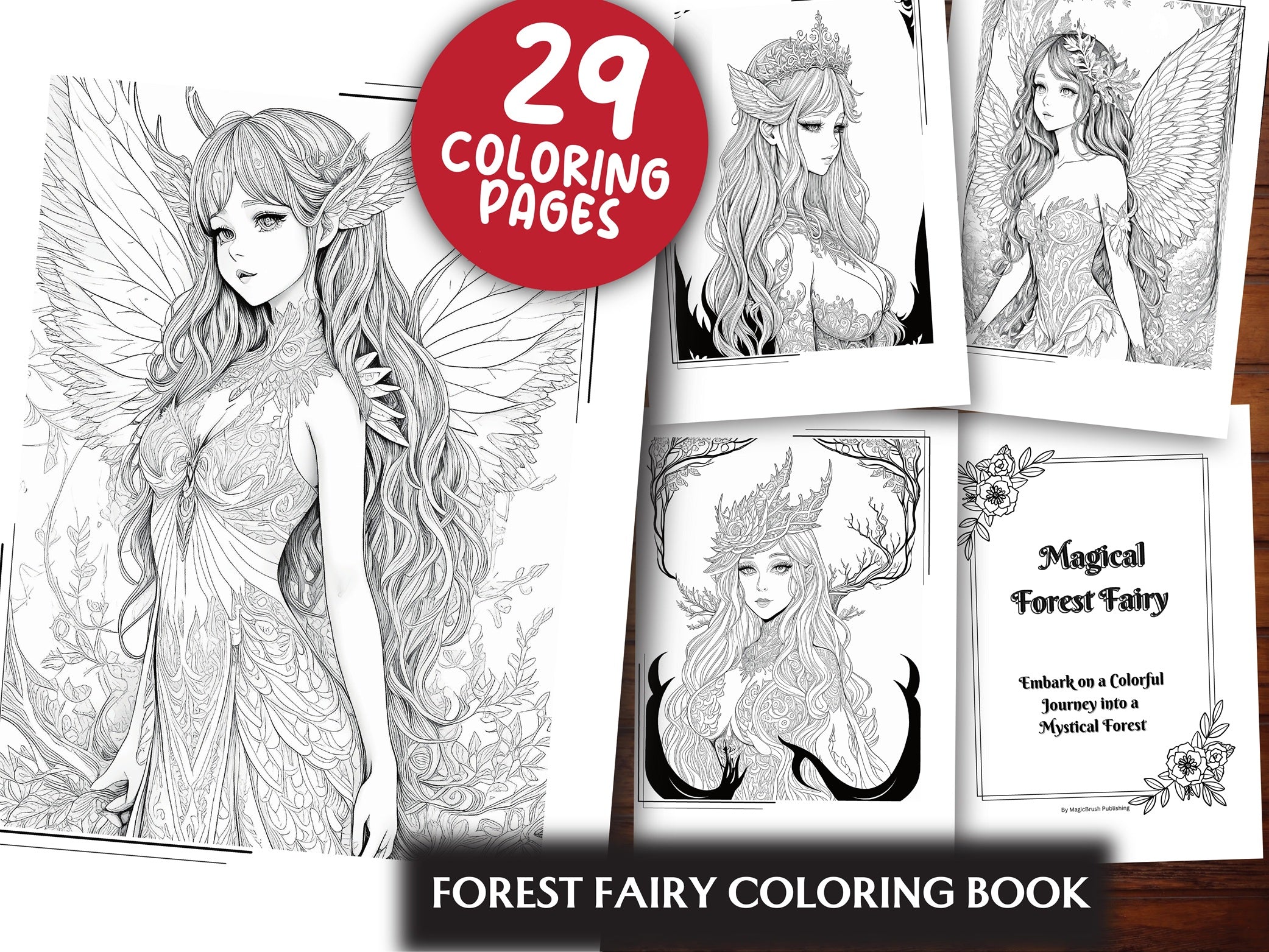 Forest Fairy Coloring Book Collection