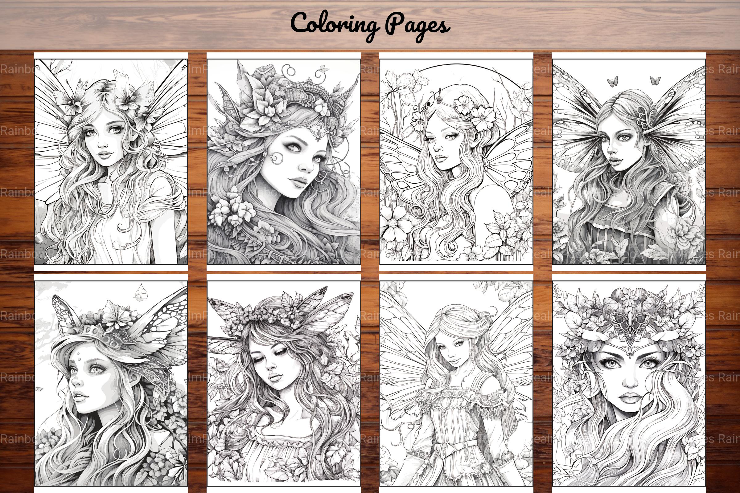 Forest Fairy Coloring Book