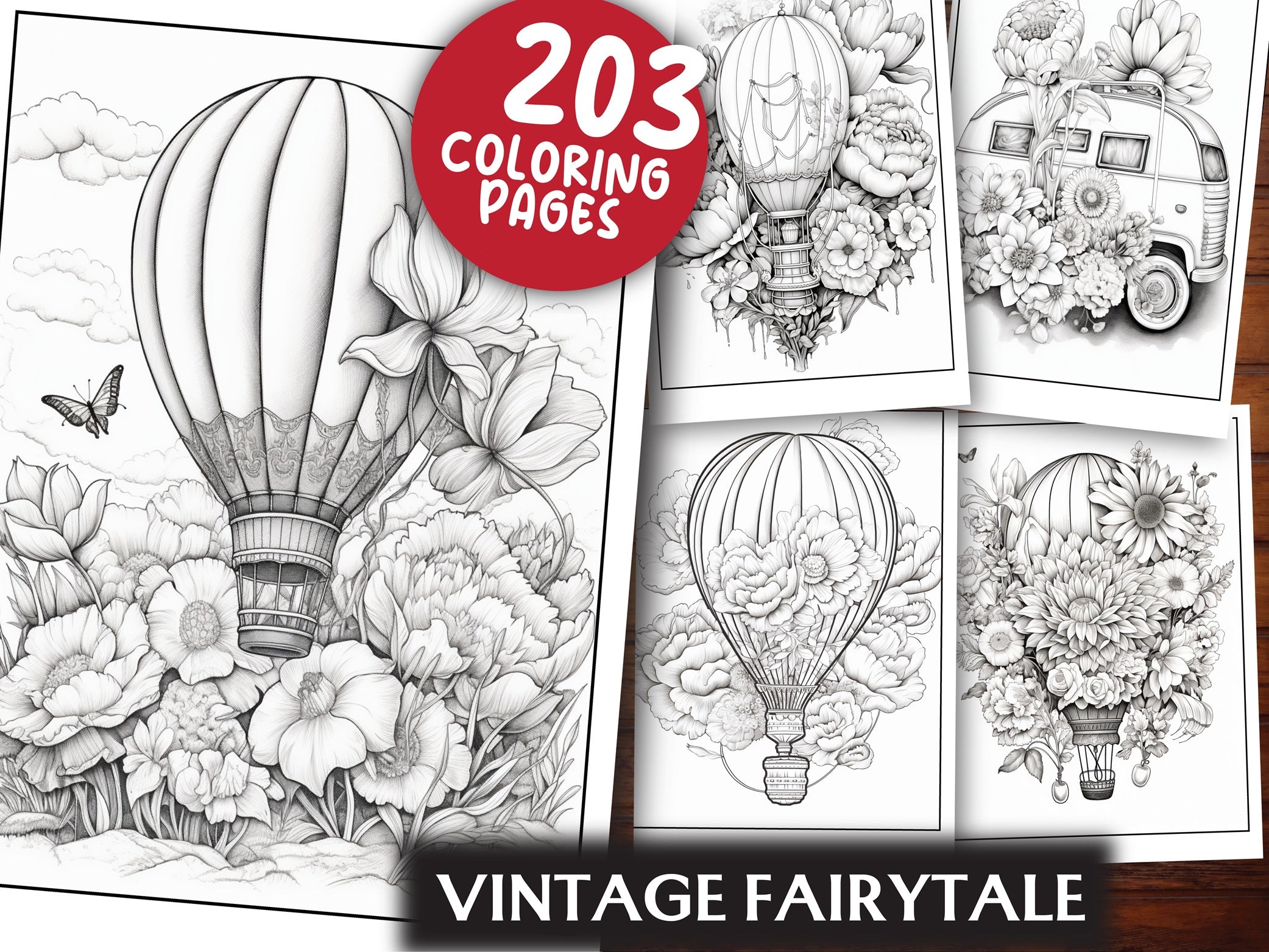 Vintage Fairytale Coloring Book