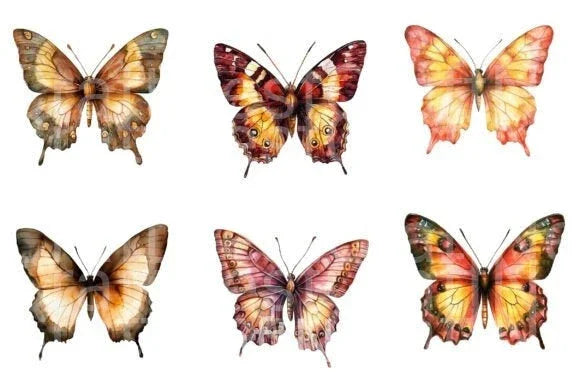 Fall Butterfly Garden Clipart Bundle 1 - CraftNest - Digital Crafting and Art