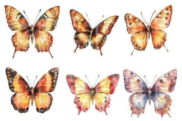 Fall Butterfly Garden Clipart Bundle 1 - CraftNest - Digital Crafting and Art