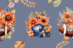 Fall Floral Football Digital Paper - CraftNest - Digital Crafting and Art