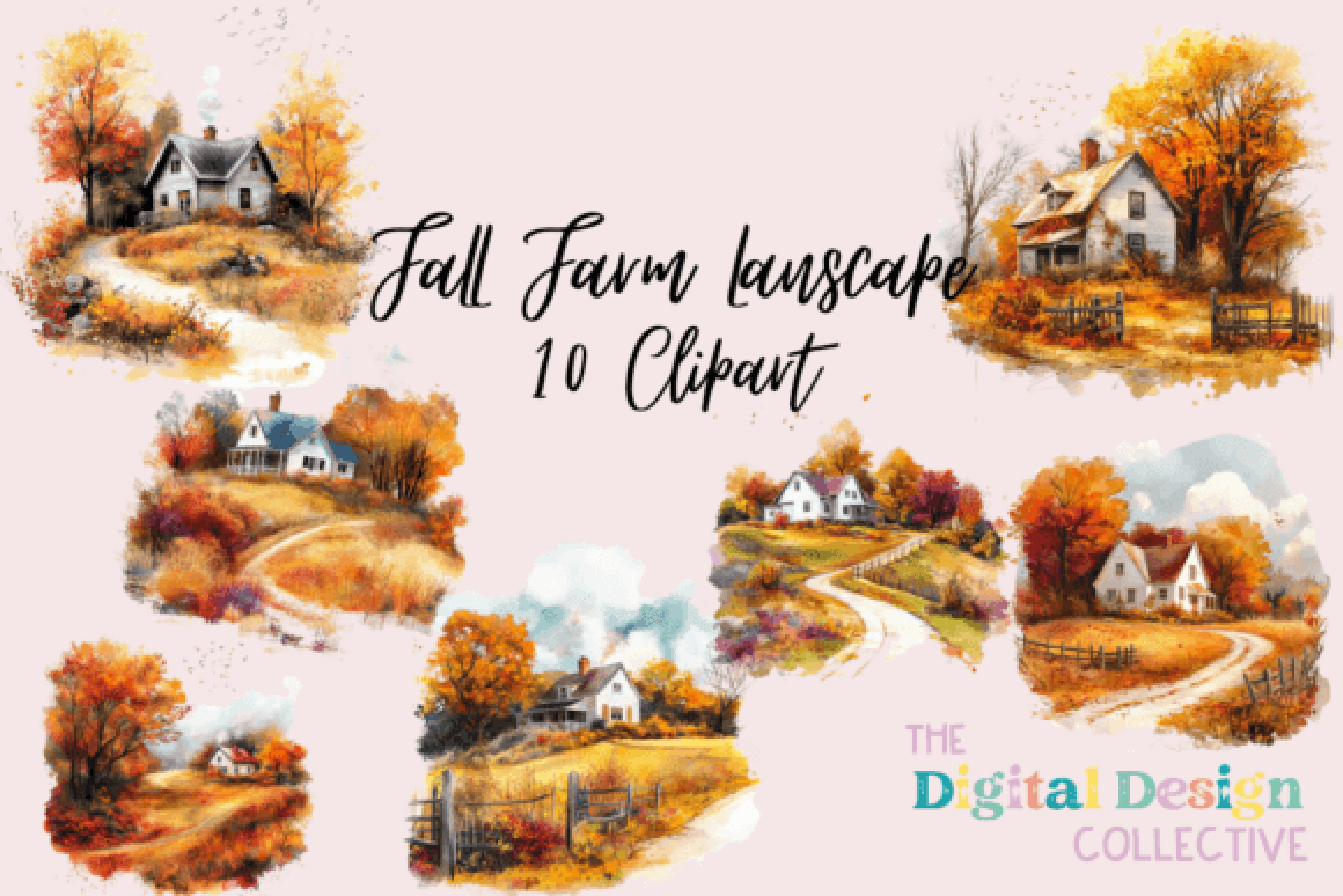Fall Landscape Clipart Bundle - CraftNest - Digital Crafting and Art